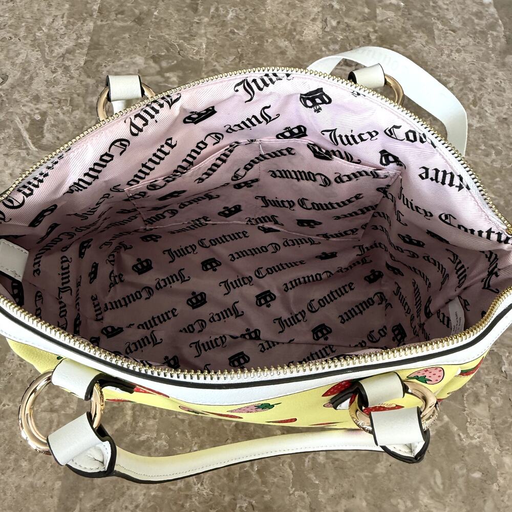 Juicy Couture Sweet N Juicy FR Tote Strawberry Yellow - Picture 10 of 10